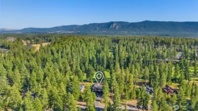 home backs to 14th fairway of Prospector Golf Course