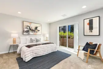 Lower level large bedroom / bonus room with walk out to backyard space.