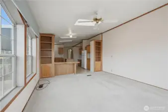 Family room off kitchen