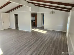 Living Room looking towards Kitchen and Dining Room