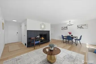 Wood burning fireplace. New LVP flooring and newly painted interior throughout.