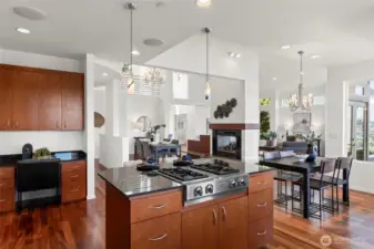 The walk in pantry is located behind the office nook.