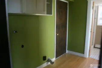 Downstairs laundry room.