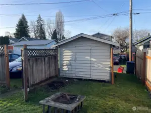 120 sq. ft. shed in back yard