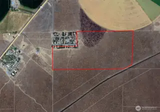 Wagon Wheel Mobile home park adjacent to subject property. North is up, east to the right.