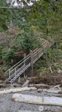 New stairs to the private beach have just been completed.