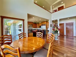 The Great Room has dining space.