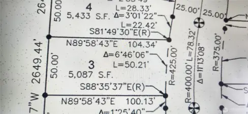 Lot dimensions
