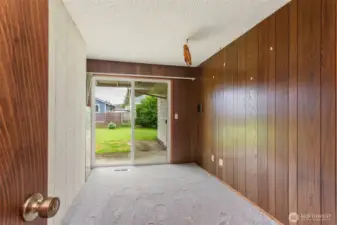 Bedroom 1, was used as office.  Closet behind door on left
