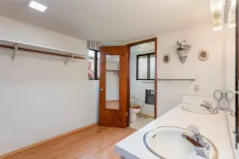 Primary closet and bath