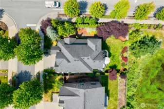 Aerial view over the property