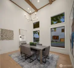 Designated den and dining room