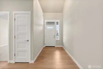 Entry hallway looking back to front door.