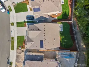 A bird's eye view of home from above.
