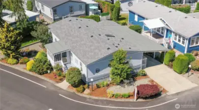 Drone View Of Home And Parking