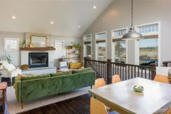 Upper floor of the ADU has open living space and territorial views.