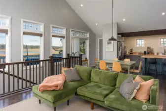 Beautiful views across the fields and access to the large upper floor deck.