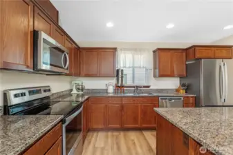 All kitchen appliances stay