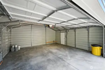 Inside the garage.