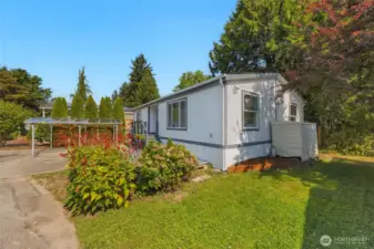 Outside looking north