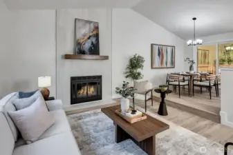 Natural light flows throughout main living area.