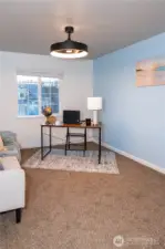 bedroom #2 staged as office space