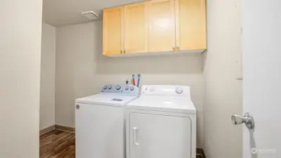 Large utility room with storage & appliances stay!