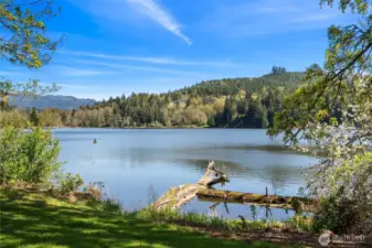 2nd area with easy water access just to the north of the home.  With nearly 300 feet of waterfront, it may be possible to build an ADU along the water.