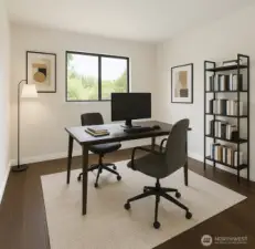 Bedroom/Office, virtually staged