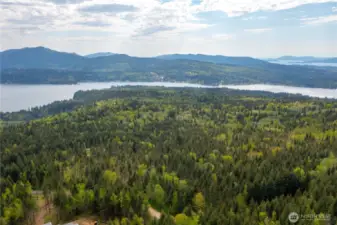 Aerial View from Lot 11 looking towards Lake Whatcom