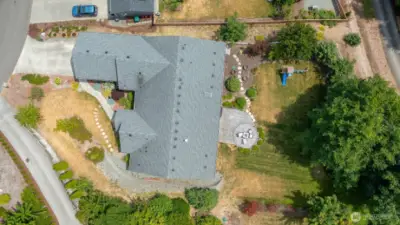This roof line shows just how big this house it!