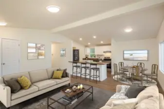 Main Living Area Virtually Staged