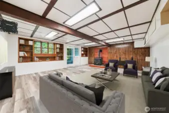 Recreation Room with Virtual Staging