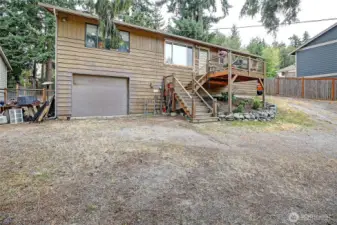 Plenty of off street parking as well as a one car garage which is currently being used as a wood shop.  It can easily be converted back.