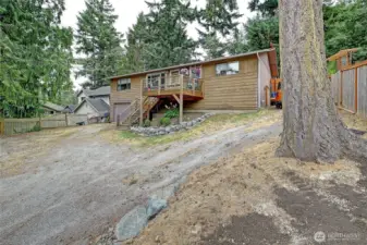 Nestled in the trees for privacy