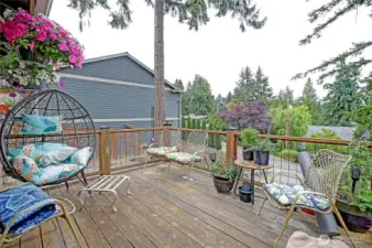 Front porch deck leading into the home.