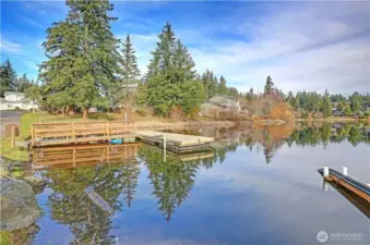 The community lake is a fully stocked private fishing lake.