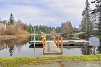 Catch a beautiful trout from the community dock.