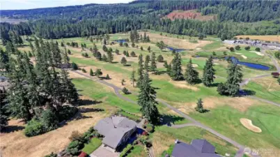 Aerial view of Camaloch golf course, which is included in your HOA dues.  18 holes of year round golf.