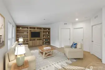 Second and third bedrooms are off the living room for a nice separation of the floor plan