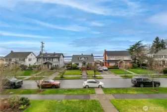 Looking west from front steps.