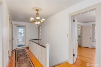 4 bedrooms up...the two bedrooms on the west side having some views of Puget Sound.