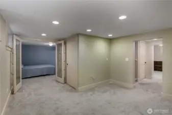 Extra finished room in basement...plumbed for wetbar.