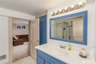 Update 3/4 bathroom in basement.