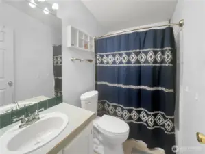 Bathroom off hallway