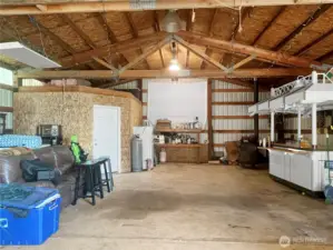 Shop interior with heated storage room