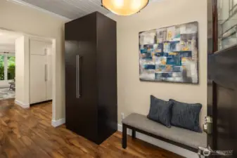 Cozy, large entry with closet for coats, hats, shoes etc.