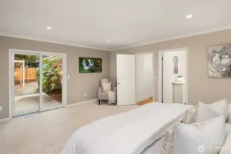 Primary Bedroom with patio access.