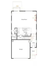 Main floor with patio