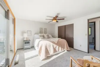 Bright, inviting primary space with updated flooring and added comfort features.